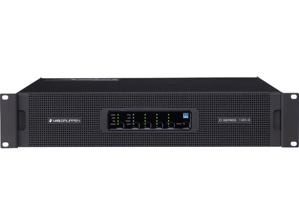 Lab Gruppen D 120:4L 12,000 Watt Amplifier with 4 Flexible Output Channels, Lake Digital Signal Processing and Digital Audio Networking