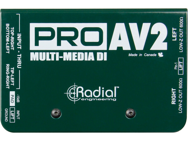 Radial Engineering ProAV2 - Stereo Passive Multimedia Direct Box