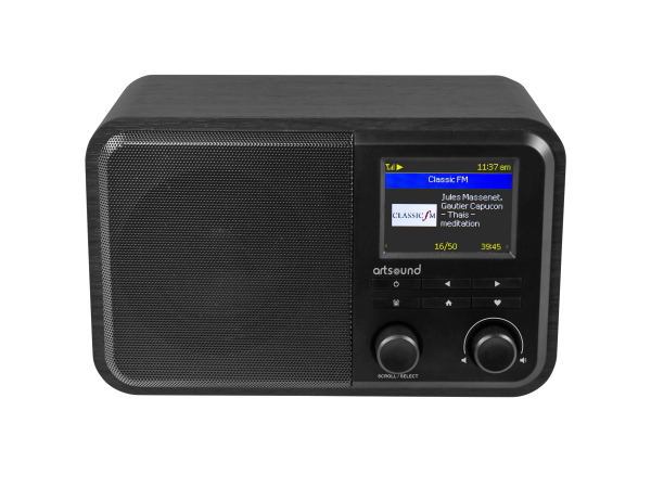 Artsound R8 DAB+ FM Internet Radio with Bluetooth in Black - B-Stock