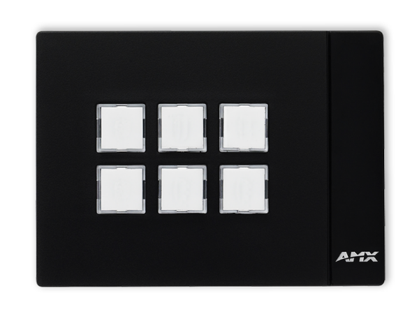 MKP-106L-BL - Massio 6 Button Landscape Keypad, Black