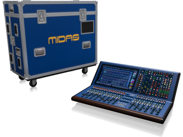 Midas HD96-24-CC-TP Live Digital Console Control Centre with 144 Input Channels, 120 Flexible Mix Buses, 96 kHz Sample Rate, 21" Touch Screen and Touring Grade Road Case