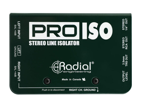 Radial Engineering Pro-Iso - +4dB to -10dB Converter and Isolator