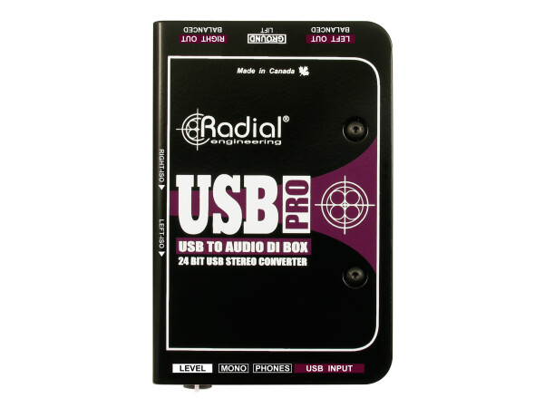 Radial Engineering USB-Pro -Stereo USB Laptop Direct Box