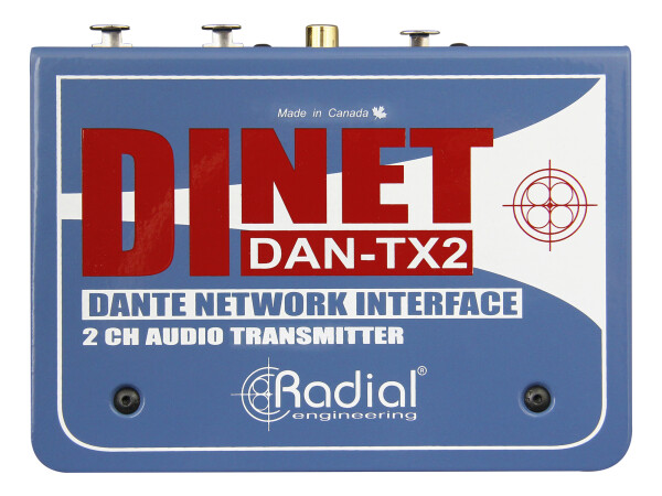 Radial Engineering DiNET DAN-TX2 - 2-Channel Dante Audio Network Transmitter