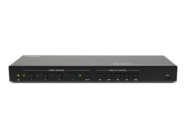 TiGHT AV 18G HDMI 2.0 4x1 Presentation Switcher with Audio Extraction