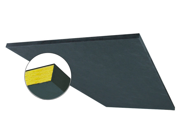 StratoTile with Trim edge - Black (24" x 48") T-Bar Acoustic Panel