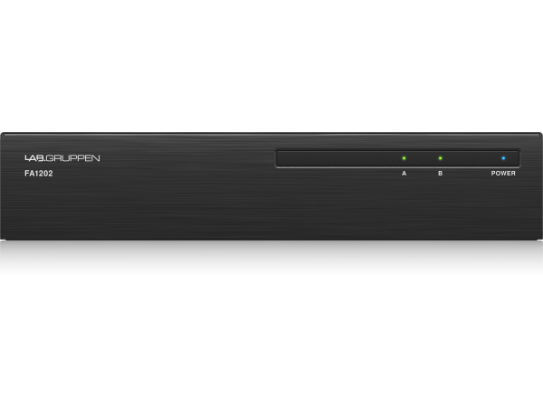 Lab Gruppen FAD1202 - 2 x 120 Watt Commercial Amplifier with Direct Drive Technology, Dante Networking and Energy Star Certification
