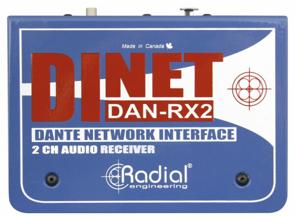 Radial Engineering DiNET DAN-RX2 - 2-Channel Dante Network Receiver