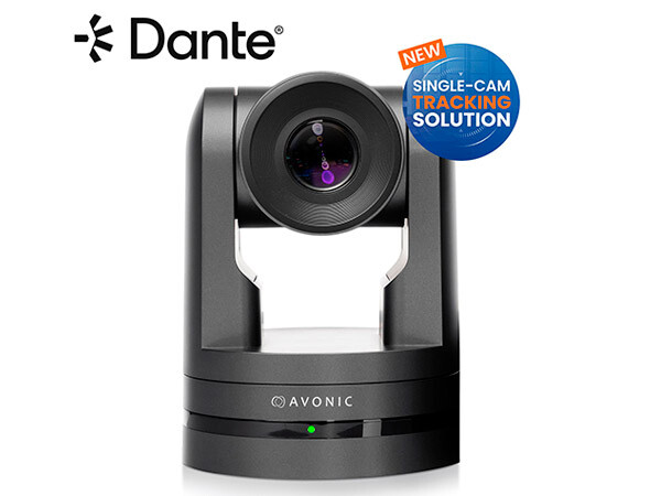 Avonic CM93-DAV Dante 4K60FPS Ultra HD PTZ Fixed Installation Camera in Black