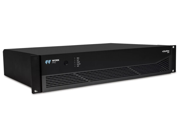 WorkPro SYNTHEA 2500 - 2 × 500W DSP Installation Amplifier with Wi-Fi & Ethernet Control