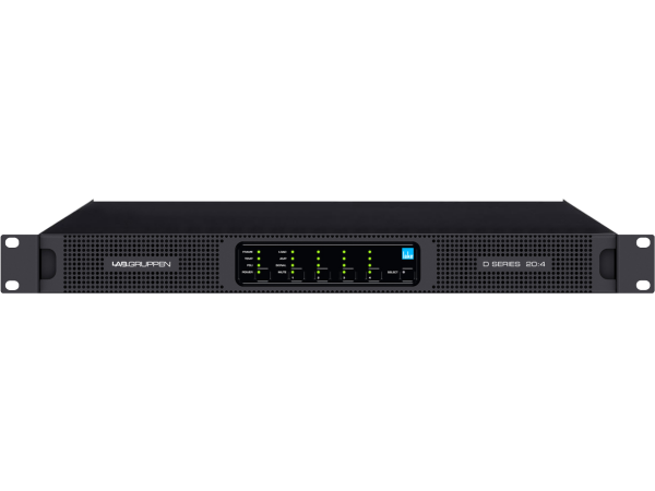 Lab Gruppen D 20:4L - 2000W Amplifier with 4 Flexible Output-Channels, Lake Digital Signal Processing and Digital Audio Networking