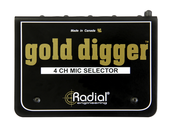 Radial Engineering Gold Digger - 4-Channel Studio Microphone Selector