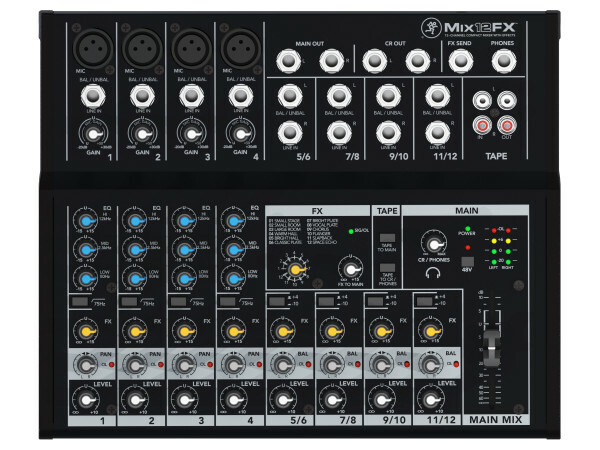 Mackie Mix12FX 12 Channel Compact Mixer with FX - B-Stock