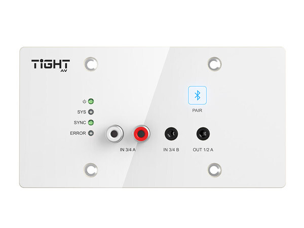 TiGHT AV Bi-Directional Bluetooth Dante Wall Interface in White