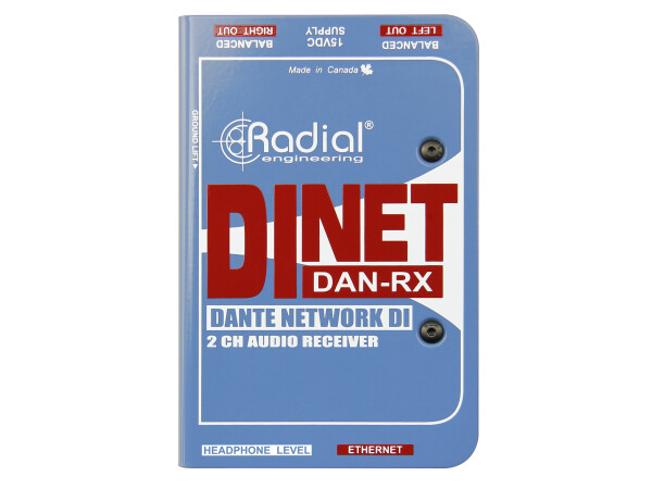 Radial Engineering DiNET DAN-RX - 2-Channel Dante Network Receiver