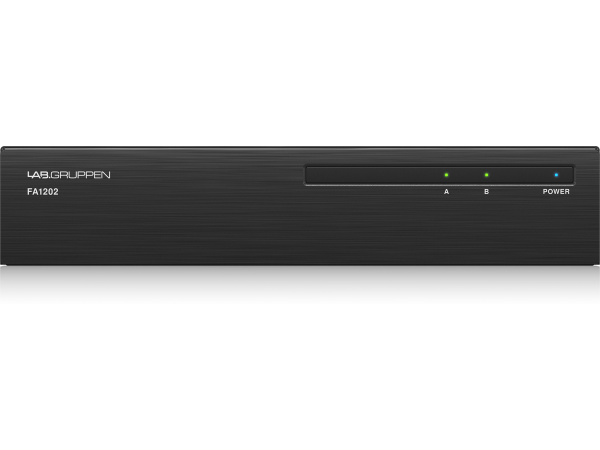 Lab Gruppen FAD1202 - 2 x 120 Watt Commercial Amplifier with Direct Drive Technology, Dante Networking and Energy Star Certification - B-Stock