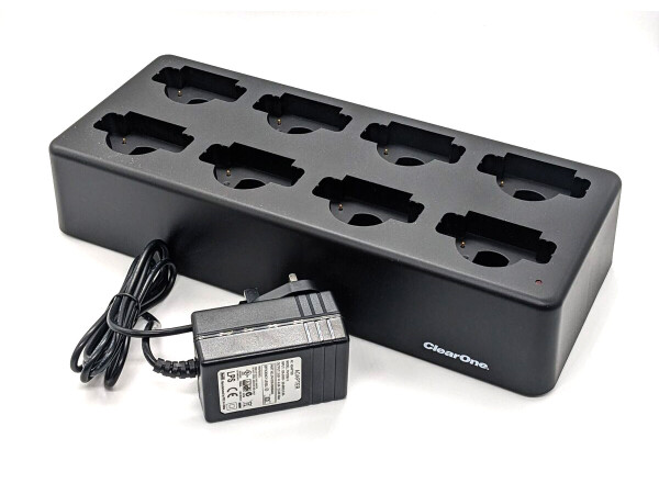 ClearOne 8 Bay Docking and Charging Station for Wireless Microphones