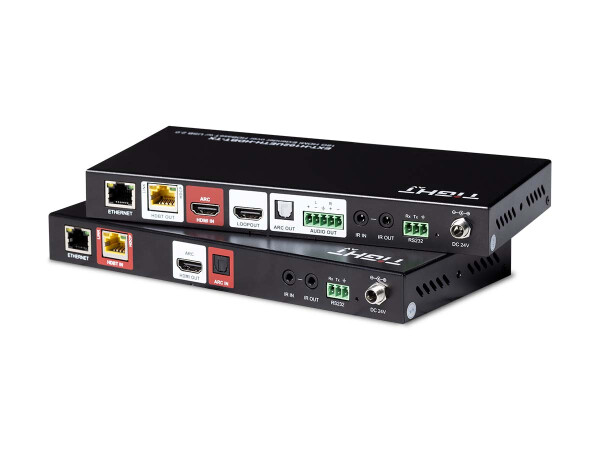 TiGHT AV HDBT 3.0 Extender Kit Uncomressed 18G HDMI 2.0 Extender Set Over HDBT3 with USB 2.0 and 1G Ethernet