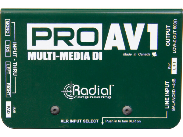 Radial Engineering ProAV1 - Passive Mono Multimedia Direct Box