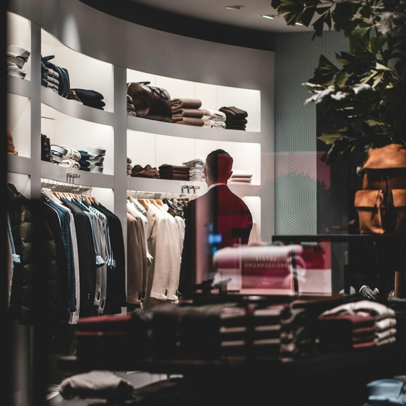 Retail: clothing, music, electronics or mobility image